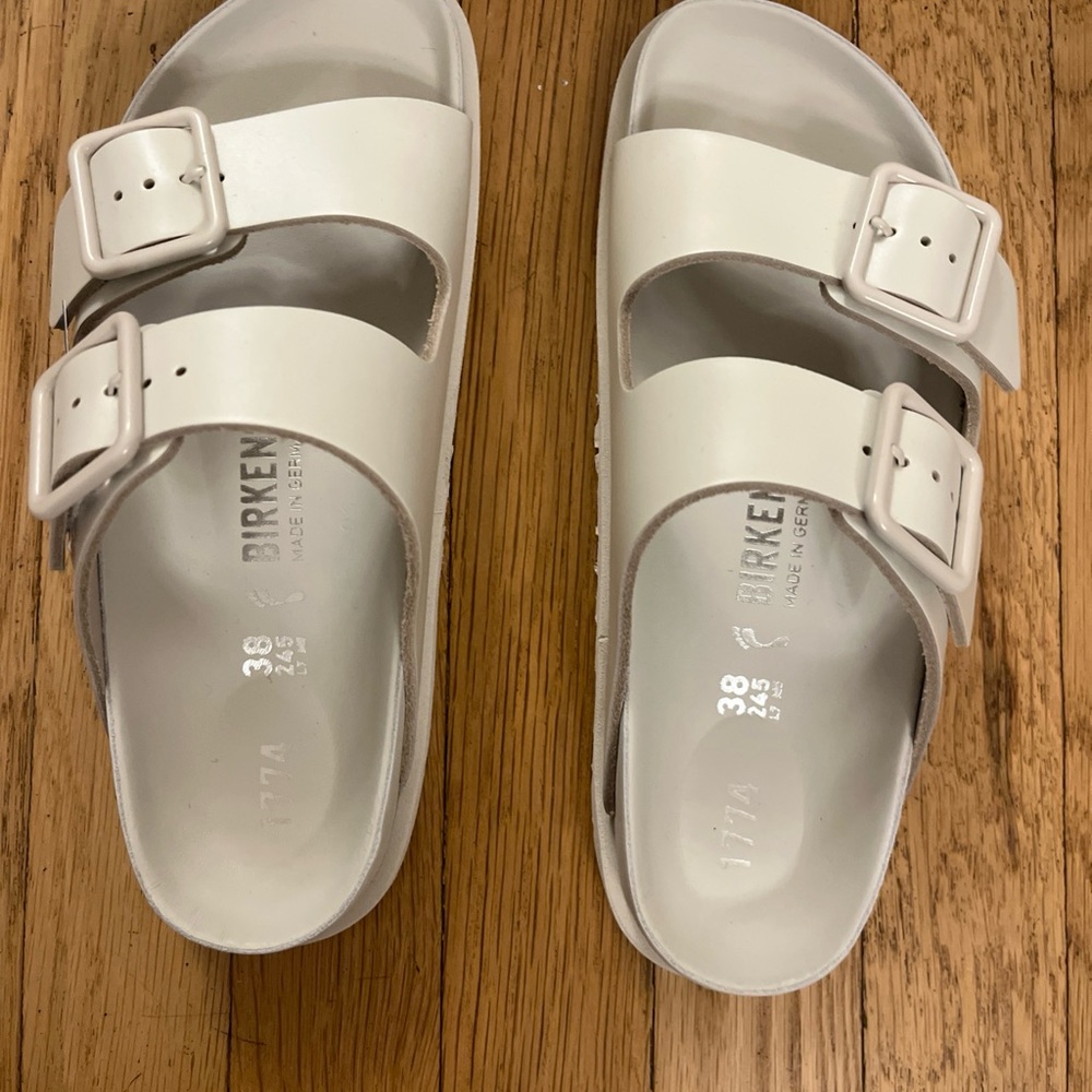 Rare 1774 BIRKENSTOCK Arizona Avantgarde Sandal In Bone Size 38(US W Size 7.5/8) - Picture 4 of 8